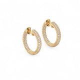 Aura Pavé Thin Hoops